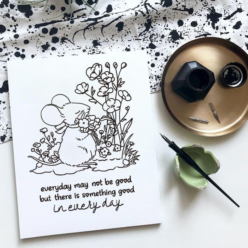 BEUNITONE Cute Mouse Garden Planting Flowers Animal Clear Stamps for Scrapbooking DIY Crafting Paper Crafting Card Making Garden Friends Cut Dies Set Happy - Image 4